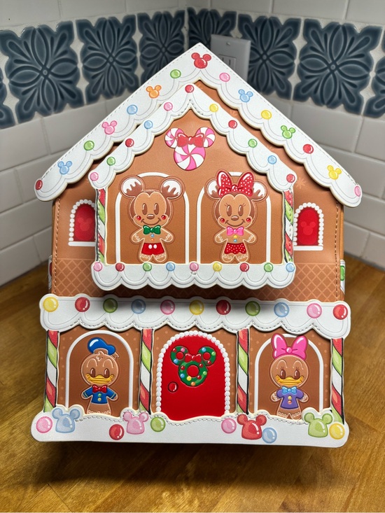 Disney Handbags - Loungefly Disney Mickey & Friends Gingerbread House Christmas Mini Backpack